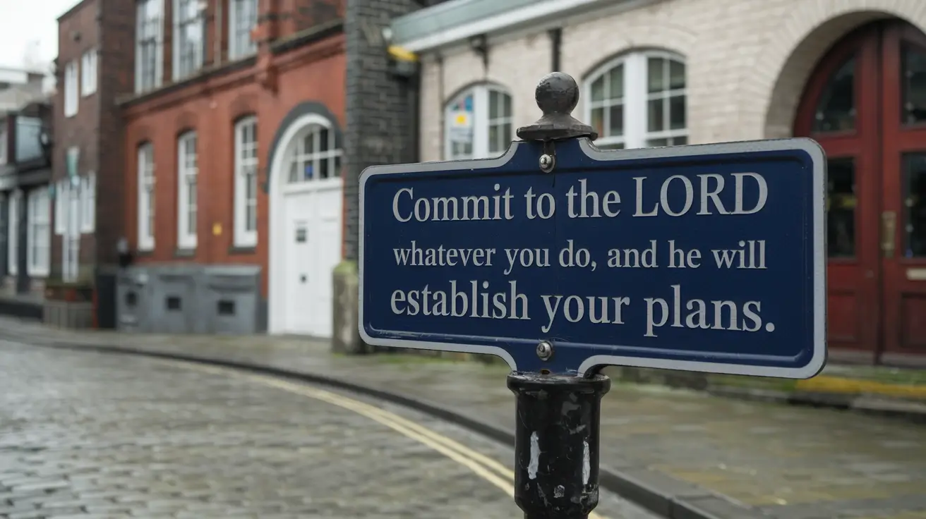 a street sign that has Christian inspiration